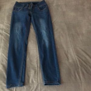 I am selling a dark blue denim jean